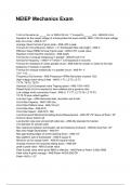 NEIEP Mechanics Exam  Latest &lpar;2026 &sol; 2027&rpar; &lpar;Verified Answers by Expert&rpar;