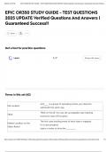 EPIC OR350 STUDY GUIDE - TEST QUESTIONS 2025 UPDATE Verified Questions And Answers &vert; Guaranteed Success&excl;&excl;