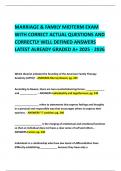 MARRIAGE & FAMILY MIDTERM EXAM WITH CORRECT ACTUAL QUESTIONS AND CORRECTLY WELL DEFINED ANSWERS LATEST ALREADY GRADED A&plus; 2025 - 2026