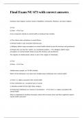 Final Exam NU 673 with correct answers