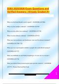 D393 2025&sol;2026 Exam Questions and  Verified Answers &vert; Already Graded A&plus; 