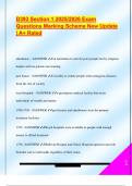 D393 Section 1 2025&sol;2026 Exam  Questions Marking Scheme New Update  &vert; A&plus; Rated 