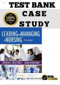 CASE STUDIES &plus; Test Bank For Leading and Managing in Nursing 8th Edition By Patricia S&period; Yoder-Wise&semi; Susan Sportsman ALL CHAPTERS INCLUDED&vert;&vert; WITH RATIONALES
