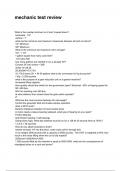 mechanic test review  Actual  2026&sol;2027 Questions And Correct  Answers