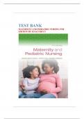 Test Bank For Maternity and Pediatric Nursing&comma; 5th Edition By Susan Ricci Theresa Kyle Susan Carman All Chapters LATEST