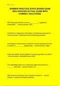 Barber Practice State Board Exam &ndash; 2025 Updated Actual Exam with Correct Solutions