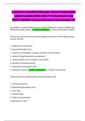 California Qualified Manager Exam Preparation Latest Update 2025-2026 110 Questions and 100&percnt; Verified Correct Answers Guaranteed A&plus;
