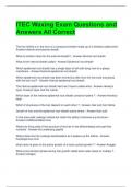 ITEC Waxing Exam Questions and Answers All Correct 