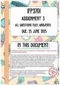 IFP3701 Assignment 3 Memo &vert; Due 25 June 2025