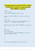 Investment Funds in Canada &lpar;IFIC&rpar; Chapter  2 UPDATED  ACTUAL  Exam Questions  and CORRECT Answers 