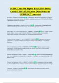 Sigma Black Belt  Bundled Exam Questions WITH  CORRECT Answers