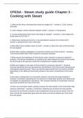 CFESA - Steam study guide Chapter 2 - Cooking with Steam Questions and Answers