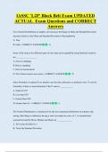IASSC 'L2P' Black Belt Exam UPDATED  ACTUAL  Exam Questions and CORRECT  Answers 