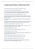 CFESA ELECTRICAL PRACTICE TEST QUESTIONS WITH CORRECT ANSWERS
