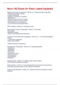 Nurs 142 Exam A&plus; Pass Latest Updated