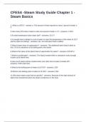CFESA -Steam Study Guide Chapter 1 - Steam Basics Questions and Answers Graded A&plus;