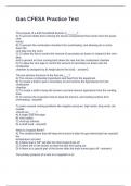Gas CFESA Practice Test Questions with Correct Answers