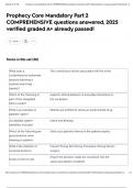 Prophecy Core Mandatory Part 2 COMPREHENSIVE questions answered&comma; 2025 verified graded A&plus; already passed&excl;