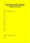 NIH STROKE SCALE GROUP B PATIENT 1 6 2025 UPDATED ACTUAL EXAM WITH  CORRECT SOLUTIONS&period; 