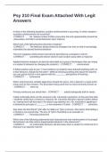 PSY 210 Final Exam  Save