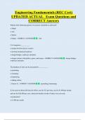 Engineering Fundamentals &lpar;REC Cert&rpar;  UPDATED ACTUAL   Exam Questions and  CORRECT Answers 