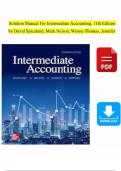 Solution Manual For Intermediate Accounting&comma; 11th Edition by David Spiceland&comma; Mark Nelson&comma; Verified Chapters 