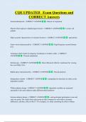 CQE UPDATED   Exam Questions and  CORRECT Answers
