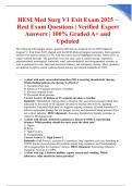 HESI Med Surg V1 Exit Exam 2025 &ndash; Real Exam Questions &vert; Verified Expert Answers &vert; 100&percnt; Graded A&plus; and Updated