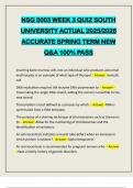 NSG 5003 WEEK 3 QUIZ SOUTH UNIVERSITY ACTUAL 2025&sol;2026 ACCURATE SPRING TERM NEW Q&A 100&percnt; PASS