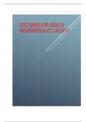  TEST BANK FOR HEALTH INFORMATICS 2ND EDITION LATEST REVISED UPDATE A&plus; 2025&sol;2026