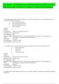 Test Bank &ndash; Criminal Law and Procedure by Hall &vert; Verified Questions and Answers &vert; Complete Legal Exam Resource