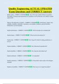 Quality Engineering ACTUAL UPDATED    Exam Questions and CORRECT Answers