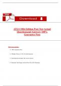 ATLS 10th Edition Post Test Actual Questions with Verified Answers &lpar;2025 &sol; 2026&rpar;&comma; 100&percnt; Guarantee Score Pass