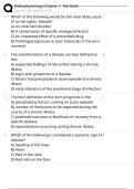 Pathophysiology Chapter 1- Test Bank