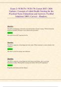 Exam 2&colon; NUR176 &sol; NUR 176 &lpar;Latest 2025 &sol; 2026 Update&rpar;&colon; Concepts of Adult Health Nursing for the Practical Nurse I &vert;Questions and Answers &lpar;Verified Solutions&rpar; 100&percnt; Correct &ndash; Hondros&period;