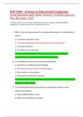 EDF 6938 &ndash; Seminar in Educational Foundations Exam Questions and Correct Answers &lpar;Verified Answers&rpar;  Plus Rationales 2025 covering capstone-level concepts including theory-practice linkages&comma; thesis&sol;dissertation  preparation&comma; conceptual frameworks&comma; and lit