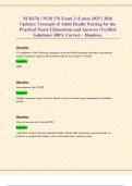 NUR176 &sol; NUR 176 Exam 2 &lpar;Latest 2025 &sol; 2026 Update&rpar;&colon; Concepts of Adult Health Nursing for the Practical Nurse I &vert;Questions and Answers &lpar;Verified Solutions&rpar; 100&percnt; Correct &ndash; Hondros&period;