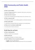 WGU Community and Public Health D402 Questions and Answers Best rated A&plus; Guaranteed Success Latest Update