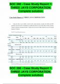 Summary SOC 200 - Case Study Report 1 THREE JAYS CORPORATION&semi; Complete solution&period;