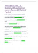 NAPSRx CNPR Exam &vert;160  Questions with 100&percnt; Correct  Answers &lpar;Revised 18th Edition&rpar;  &vert;Verified&comma; 