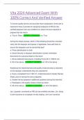 Vita 2024 Advanced Exam With  100&percnt; Correct And Verified Answer 
