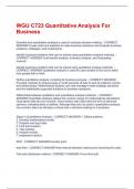 WGU C723 Quantitative Analysis For Business Questions and Answers Best rated A&plus; Guaranteed Success Latest Update