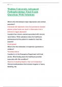 Walden University Advanced  Pathophysiology Final Exam  Questions With Solutions 