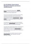 CLC 222 Module 3 Exam Contract  Management Questions and Answers  &lpar;Verified Answers&rpar; 