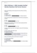 NSG 3180 Exam 1&comma; With Complete Verified  Solution Questions And Correct Answers