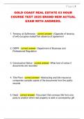 GOLD COAST REAL ESTATE 63 HOUR  COURSE TEST 2025 BRAND NEW ACTUAL  EXAM WITH ANSWERS&period; 