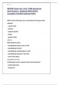 MLPAO Exam Set&comma; Over 1000 Questions  And Answers&period; Updated 2023&sol;2024&vert;  Complete Verified Solution100&percnt;