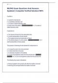 MLPAO Exam Questions And Answers&period;  Updated &vert; Complete Verified Solution100&percnt;