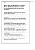 hootesuite social media certification  Exam&comma;  Questions and Correct Answers&comma;  With Complete Solution &period; Actual Exam  Question&period;