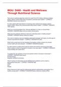 WGU&colon; D440 - Health and Wellness Through Nutritional Science Questions And Answers Rated A&plus; New Update Assured Satisfaction